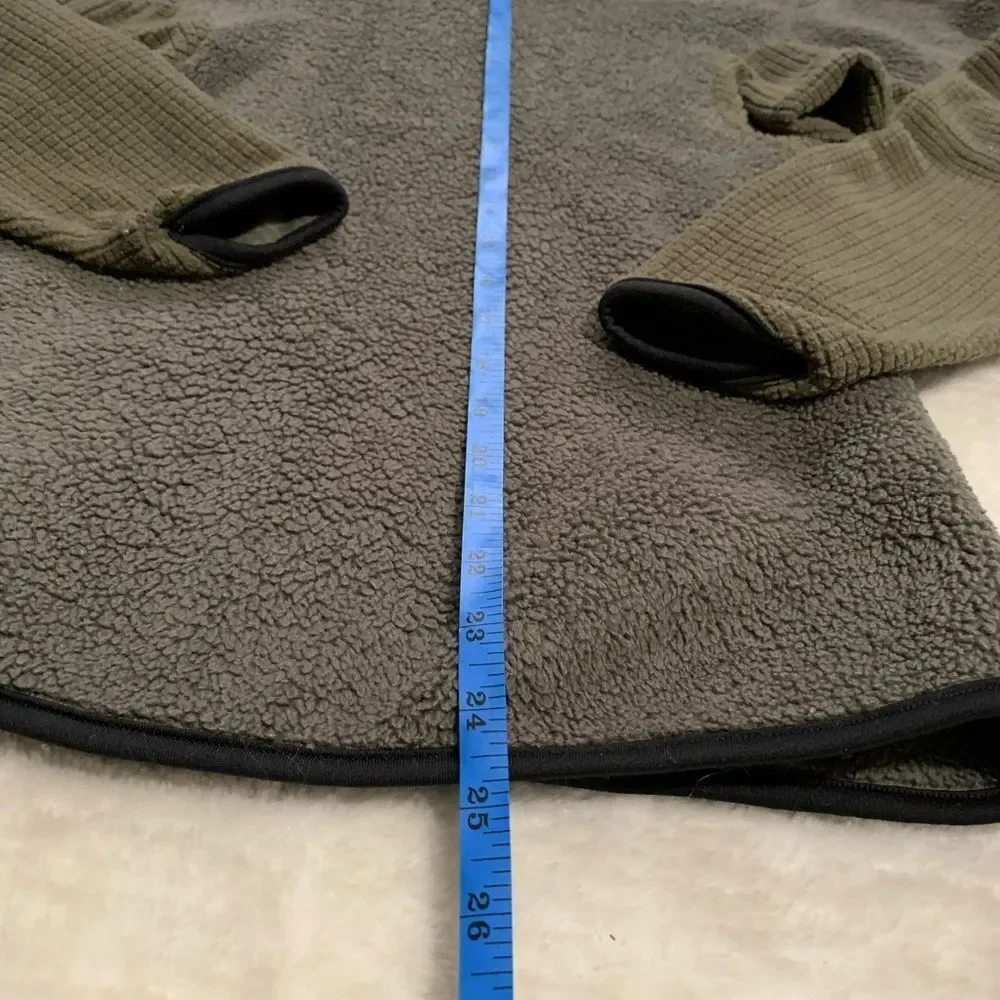 cabelas Mens 1/4 Green‎ Pullover Small Sweater fleece Hunting Outdoors
